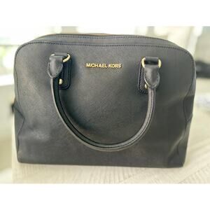 Michael Kors Black Saffiano Leather Satchel Bag
